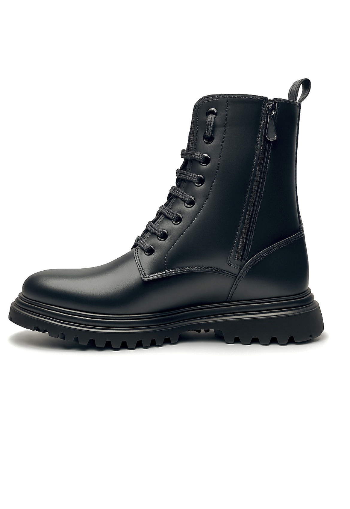 بوت مردانه ونتو مدل پرادا جنس چرم شبرو مشکی