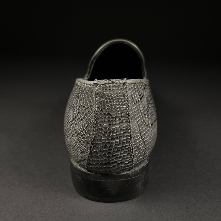 کفش کالج مدل ونیزی چرم پوستماری طوسی