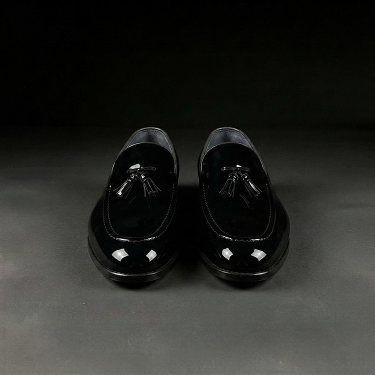 کفش کالج مردانه مدل ولارو چرم ورنی مشکی